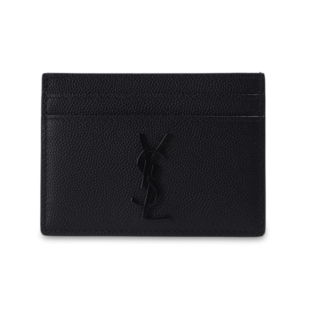 Saint Laurent ‘YSL’ Monogrammed Black Leather Card Holder